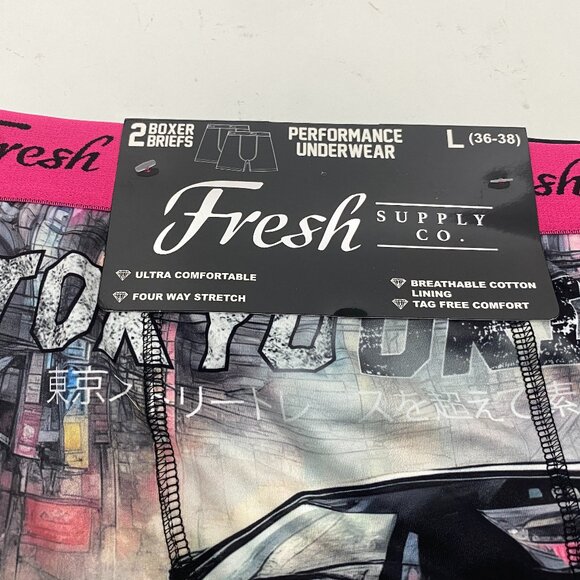 NWT Fresh Supply Co Boxer Briefs - 2 Pack - Tokyo Drift Print - Picture 5 of 6